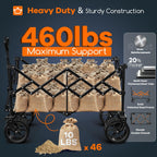 38 long foldable four-wheel stroller 460 lb capacity 220 liter folding beach stroller