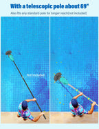 Efurden Cordless Pool Vacuum, Handheld Pool Vacuum with Running Time up to 60-Minutes for Above Ground Pools, Spas and Hot Tubs, Yellow