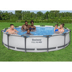 Bestway 12' x 30 Steel Pro Round Frame Above Ground Pool Set with Filter Pump