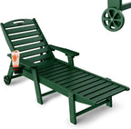 Lounge Chair Outdoor Chaise Lounge HDPE 6-Position Outdoor Chaise Lounge Patio Lounge Chair