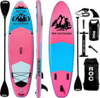 Roc Inflatable Stand Up Paddle Board 10' 6 with Premium SUP Paddle Board Accessories