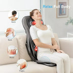 COMFIER Massager Chair with Heat Shiatsu Neck Back Massager Portable with Compress