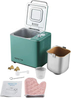 Neretva Bread Maker 20-in-1 2LB Bread Maker Dual Heater Bread Maker Automatic Ceramic Pan