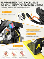 pooboo Exercise Bike Adjustable Magnetic/Brake Pad Resistance Silent Belt Drive Cycling Bike
