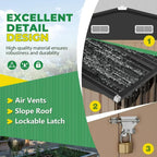 Devoko Outdoor Storage Shed Lockable Metal Garden Shed Steel Anti-Corrosion Storage House