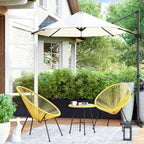Outdoor Settee 2-Seat Garden Furniture with Backrest PE Rattan
