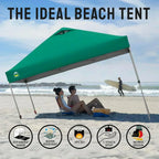 10x10 Pop-Up Awning One-Click Installation Beach Tent Outdoor Sunshade Silver Coated Top