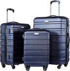 Luggage 3 Piece Set Suitcase Spinner Hardshell Lightweight TSA Lock