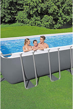 Power Steel 14' x 8'2 x 39.5 Oval Above Ground Pool Set | Includes 530gal Filter Pump, Ladder, ChemConnect Dispener