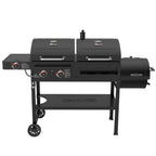 Royal Gourmet ZH3005Y 2-Burner Gas and Charcoal Combo Grill with Offset Smoker & Side Burner