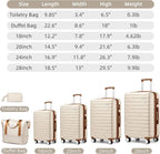 Luggage 6-piece hardshell expandable suitcase lightweight travel carry-on luggage set