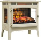 Freestanding Electric Fireplace Stove Heater with 3D Flame Effect for 1,000 Sq. Ft