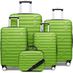 Luggage 6-piece hardshell expandable suitcase lightweight travel carry-on luggage set