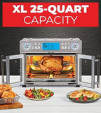 Emeril Lagasse Dual Zone 360 Air Fryer Oven Combo with French Door 25 QT Extra Large