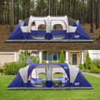 CAMPROS CP Tent 12-Person-Camping-Tents 3 Room Family Tents Waterproof Family Tent