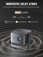 Smart 4K Projector with WiFi and Bluetooth, VISSPL 3D Dolby Audio and Auto Focus