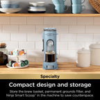 Ninja Pod & Grounds Single-Serve Coffee Maker 56-oz. Reservoir Stone PB051ST