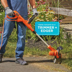 BLACK+DECKER 3-in-1 Corded Lawn Mower String Trimmer Edger 12-Inch