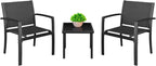 Homall Patio Dining Set 7 Pieces Outdoor Furniture with Large Table and 6 Textilene Chairs for Porch, Brown