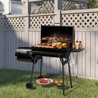 Zimtown BBQ Charcoal Grill Outdoor Barbecue Pit with Offset Smoker for Outdoor Cooking
