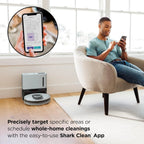 Voice Control Robot Vacuum with Matrix Clean Navigation, Home Mapping, 60-Day Capacity, XL Self-Empty Base for Homes with Pets, Carpet & Hard Floors, Cool Grey