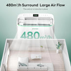 ZAFRO 8,000 BTU Portable Air Conditioners, 4 Modes Portable AC Unit with Fast Cooling/Energy Efficient/Remote/24Hrs Timer for Bedroom/Dorms/Indoor Rooms, White