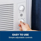 GE Window Air Conditioner Unit 5,000 BTU for Small Rooms up to 150 sq ft Manual Adjustable Fan