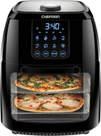 Chefman Compact 6.3-Quart Digital Air Fryer with Rotisserie Dehydrator and Convection Oven