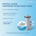 Intex 8 foot x 24 inch Easy Set Round Above Ground  Swimming Pool with Filter Pump, 28107EH