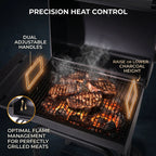 Master Cook Outdoor 30 Inch Barrel Charcoal Grills with Side Tables, Outdoor Smoker BBQ grill for Camping, Patio, Black
