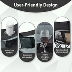 Oversized Double Camping Chair for Two Adults Folding Padded Loveseat with Cup Holders 660 lbs
