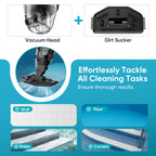 Efurden Cordless Pool Vacuum, Handheld Pool Vacuum with Running Time up to 60-Minutes for Above Ground Pools, Spas and Hot Tubs, Yellow