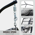 HWB Hanging Egg Chair Patio Wicker Hammock Egg Swing Chair with Cushion for Bedroom
