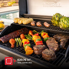 Nexgrill 4-Burner Propane Gas Grill with Side Burner, Stainless Steel Frame, 626 SQ In Total Cooking Space, 60,000 BTUs Output, BBQ Grill Perfect for Outdoor Gatherings - 720-0830H
