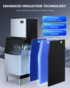 ecozy Portable Ice Maker Countertop, 9 Cubes Ready in 6 Mins, 26 lbs in 24 Hours, Self-Cleaning Machine