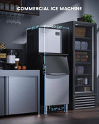 ecozy Portable Ice Maker Countertop, 9 Cubes Ready in 6 Mins, 26 lbs in 24 Hours, Self-Cleaning Machine