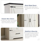 JXQTLINGMU Farmhouse Kitchen Pantry 72 Tall Wood Kitchen Storage Cabinet Adjustable Shelves