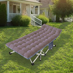 2-Pack Camping Cots with Mattress Comfortable Folding Bed Heavy Duty Baby Cot