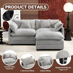 ihanherry 146-inch U-shaped modern sofa modular area cloud sofa