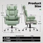 Large high back office chair high back leather gaming chair with footrest