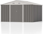 Patiowell 5x3 FT Outdoor Storage Shed Tool Shed with Sloping Roof and Lockable Door Metal Shed