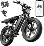 Electric Bike for Adults 1500W Peak 20 Fat Tire All-Terrain E-Bike 60/110 Miles 28 MPH Electric Dirt Bike