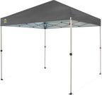 10x10 Pop-Up Awning One-Click Installation Beach Tent Outdoor Sunshade Silver Coated Top