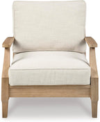 Coastal view outdoor terrace eucalyptus sofa