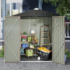 Devoko Outdoor Storage Shed Lockable Metal Garden Shed Steel Anti-Corrosion Storage House