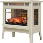 Freestanding Electric Fireplace Stove Heater with 3D Flame Effect for 1,000 Sq. Ft