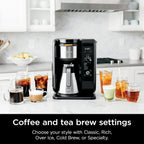 Ninja Hot and Cold Brewed System Tea and Coffee Maker with Auto-iQ 50 oz Thermos
