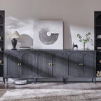IFGET Modern Buffet Cabinet with Storage 92.63 W Fluted Arched Sideboard Cabinet