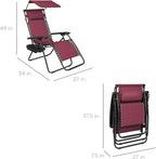 Best Choice Products Folding Zero Gravity Outdoor Recliner Patio Lounge Chair w/Adjustable Canopy Shade, Headrest, Side Accessory Tray, Textilene Mesh - Peacock Blue