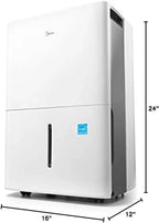 Midea 4,500 Sq. Ft. Dehumidifier Pump Included Energy Star Certified 50 Pint Ideal For Basements